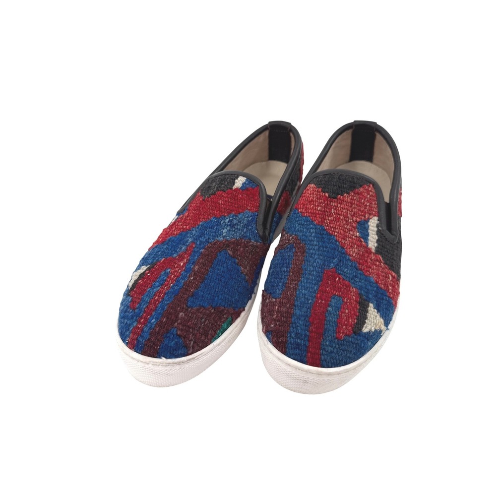 Res Ipsa Slip On Sneaker Womens 8 Multi Kilim Vintage Rug Loafer Artisan Boho